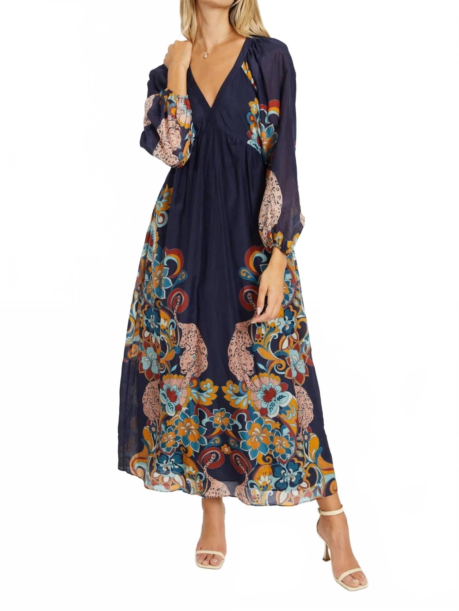 Mindy Maxi Dress In Cosmic Cheetah