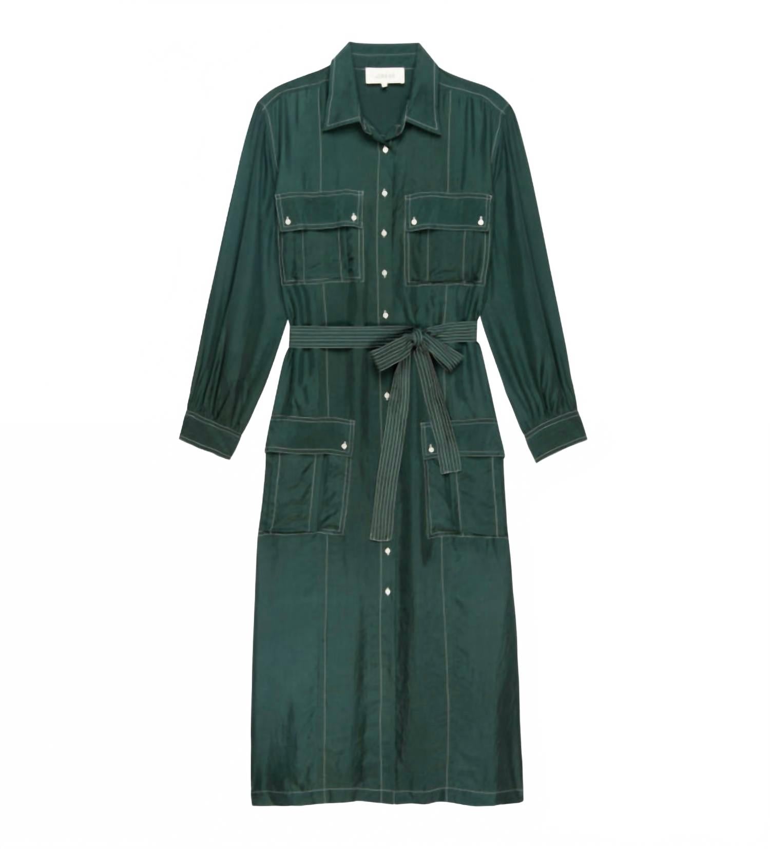 Women's The Cargo Dress In Deep Green