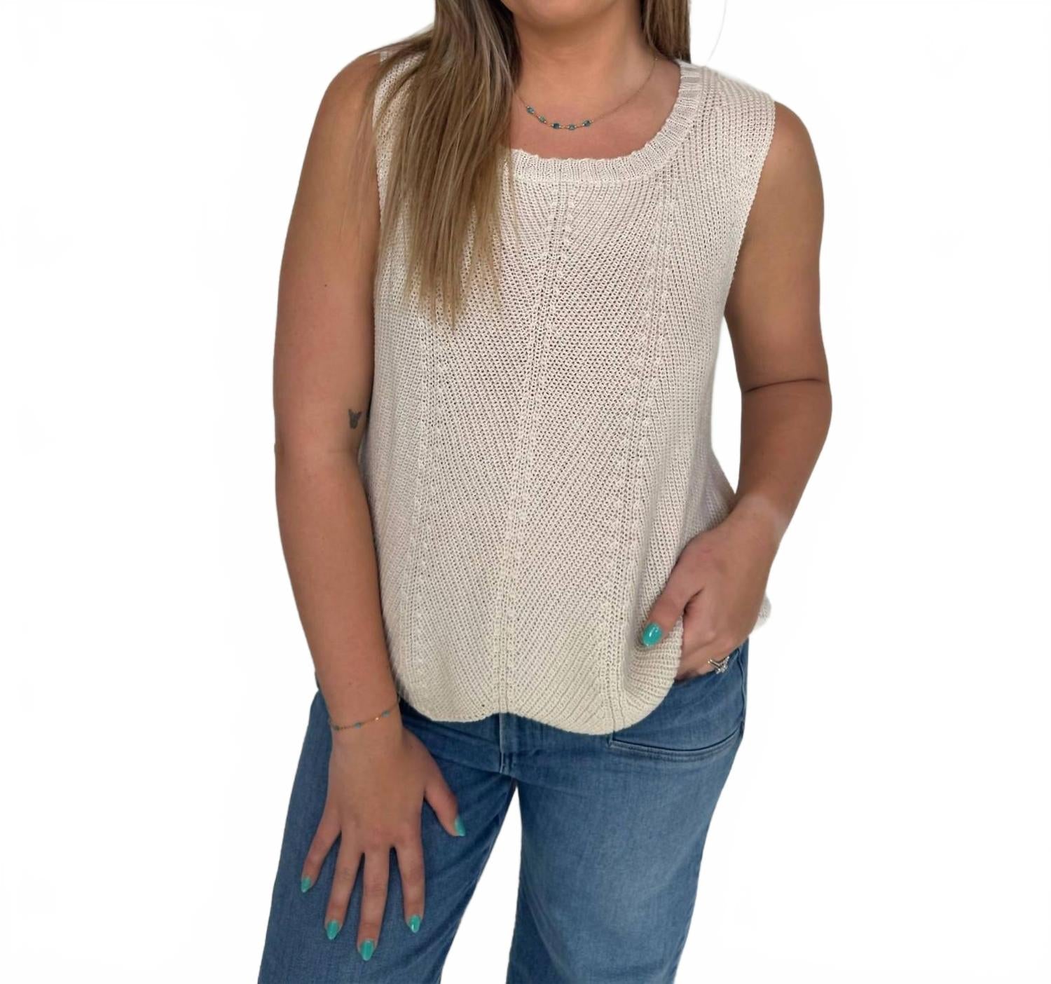 Willa Shell Mercer Top In Half Moon