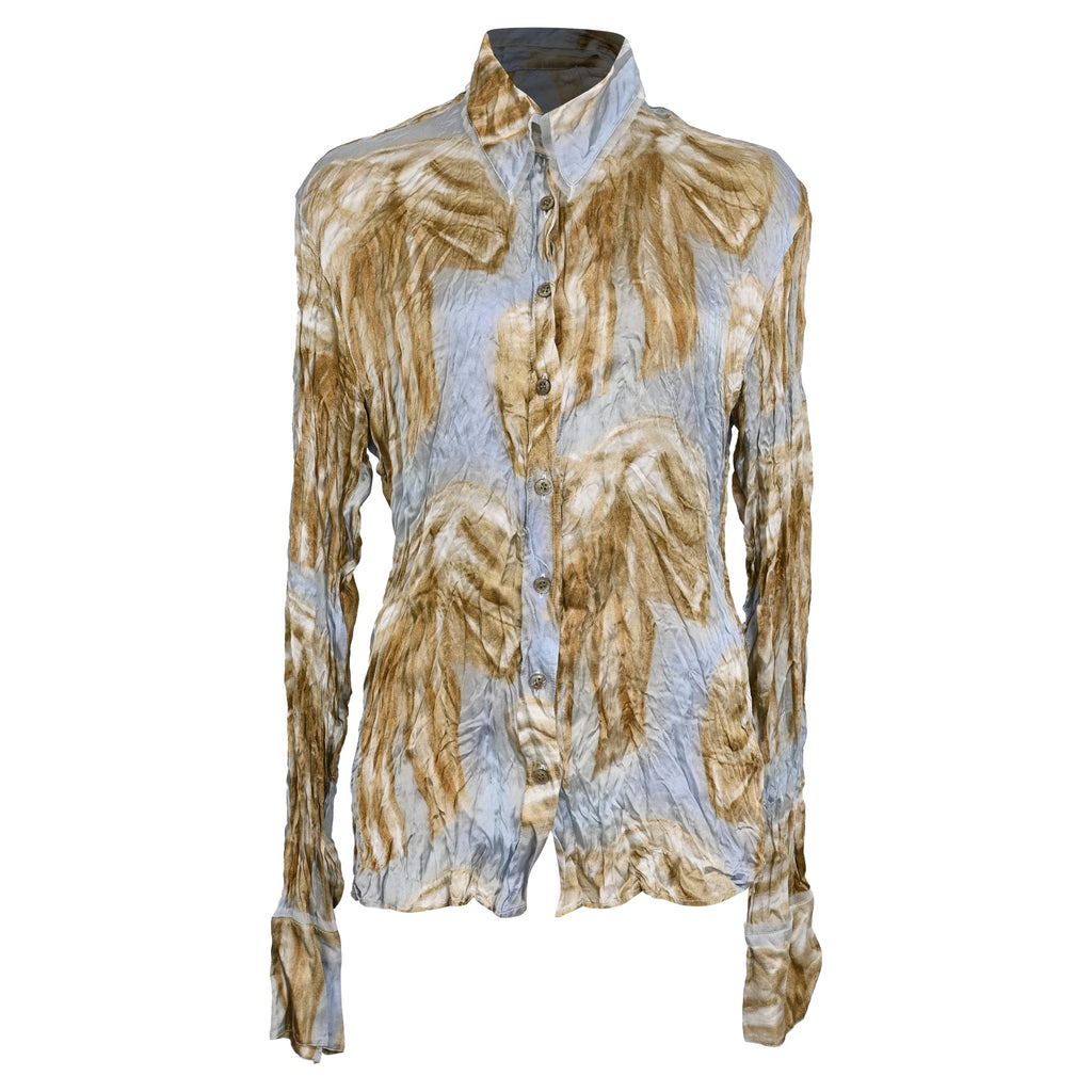 Acne Studios Printed Button-up Shirt In Multicolor Viscose