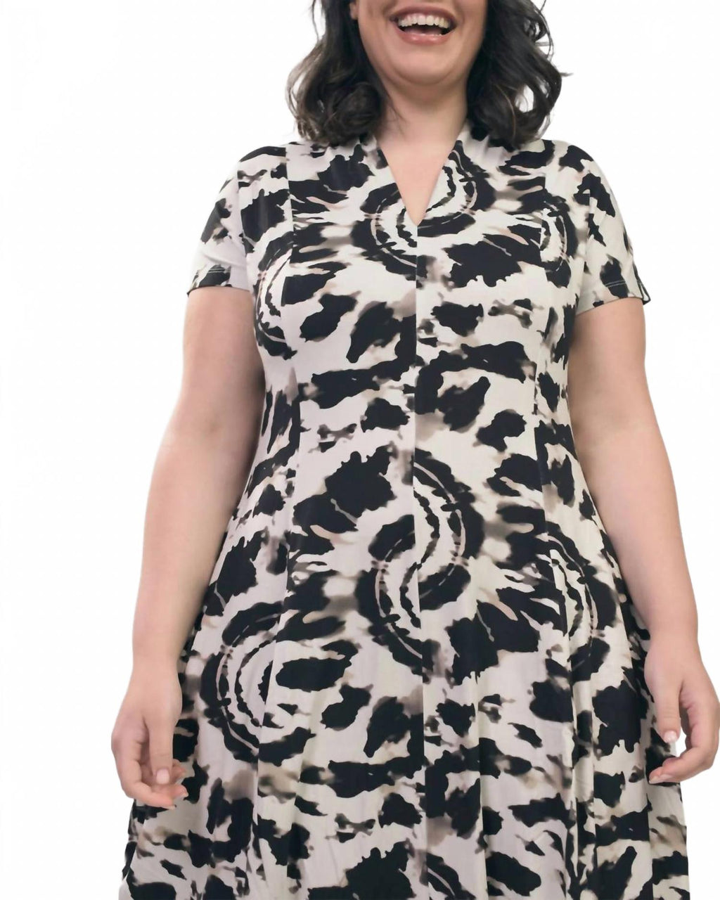 Jane Cocoon Midi Dress In Tie Dye