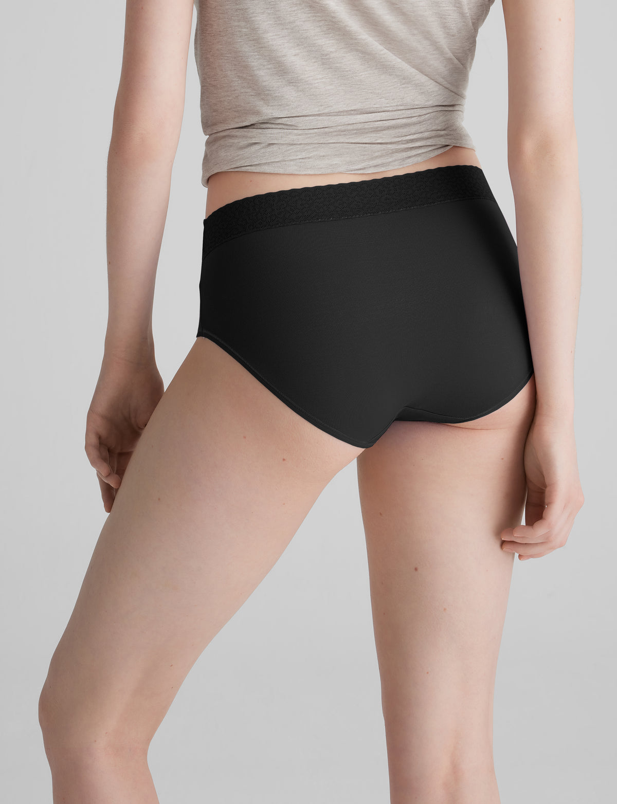 Women's Second Skin High Rise Brief, Lace Waist
