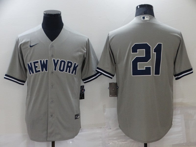 Men's New York Yankees Paul O������������������������������������Neill #21 Gray Replica Player Name jersey