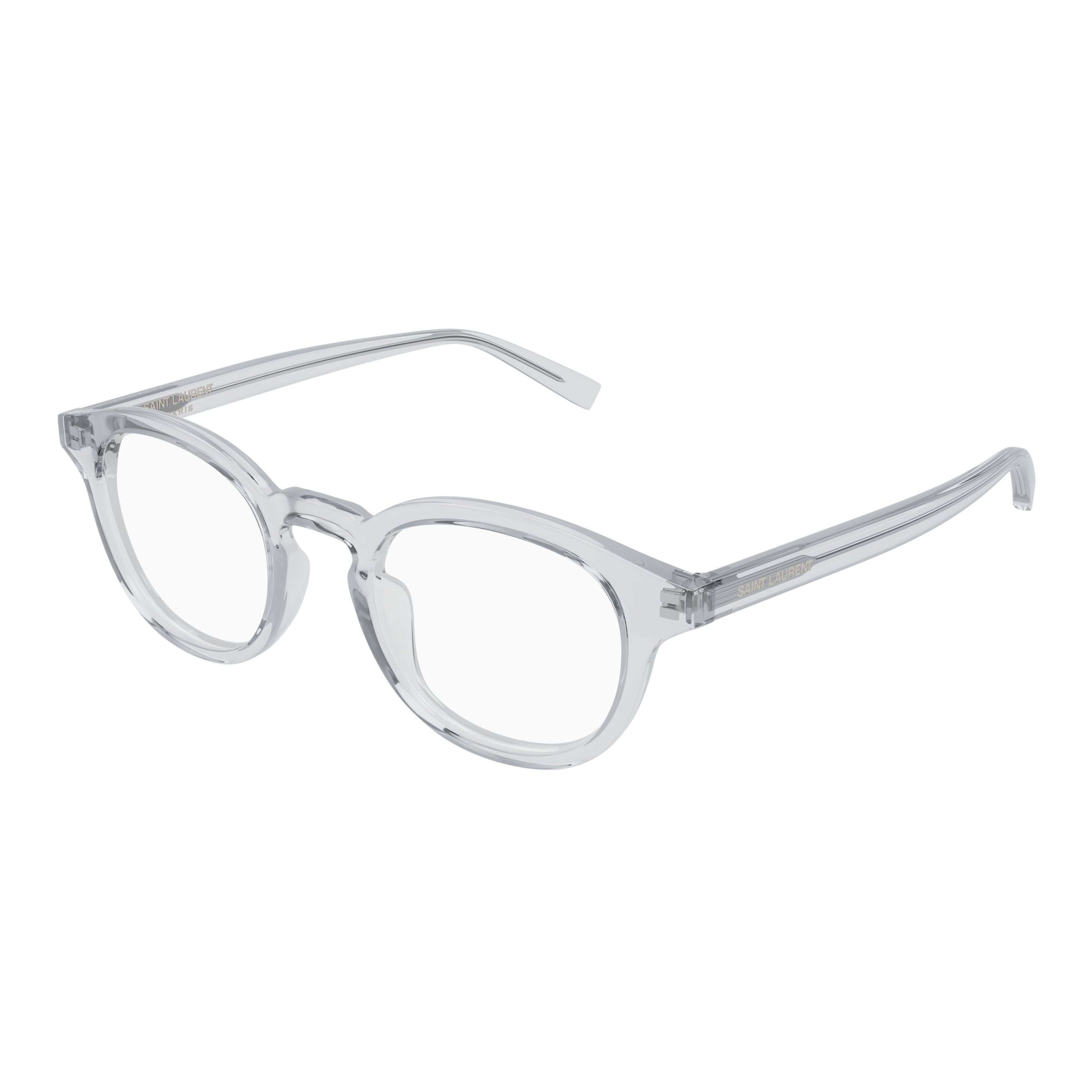 Translucent Rounded Frame Eyeglasses With Keyhole Bridge