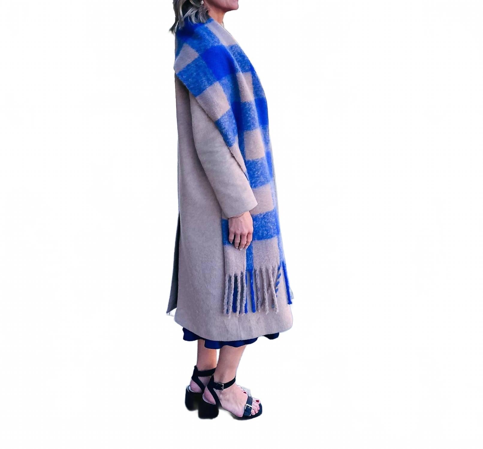 Women's Oslo Scarf In Cobalt Camel