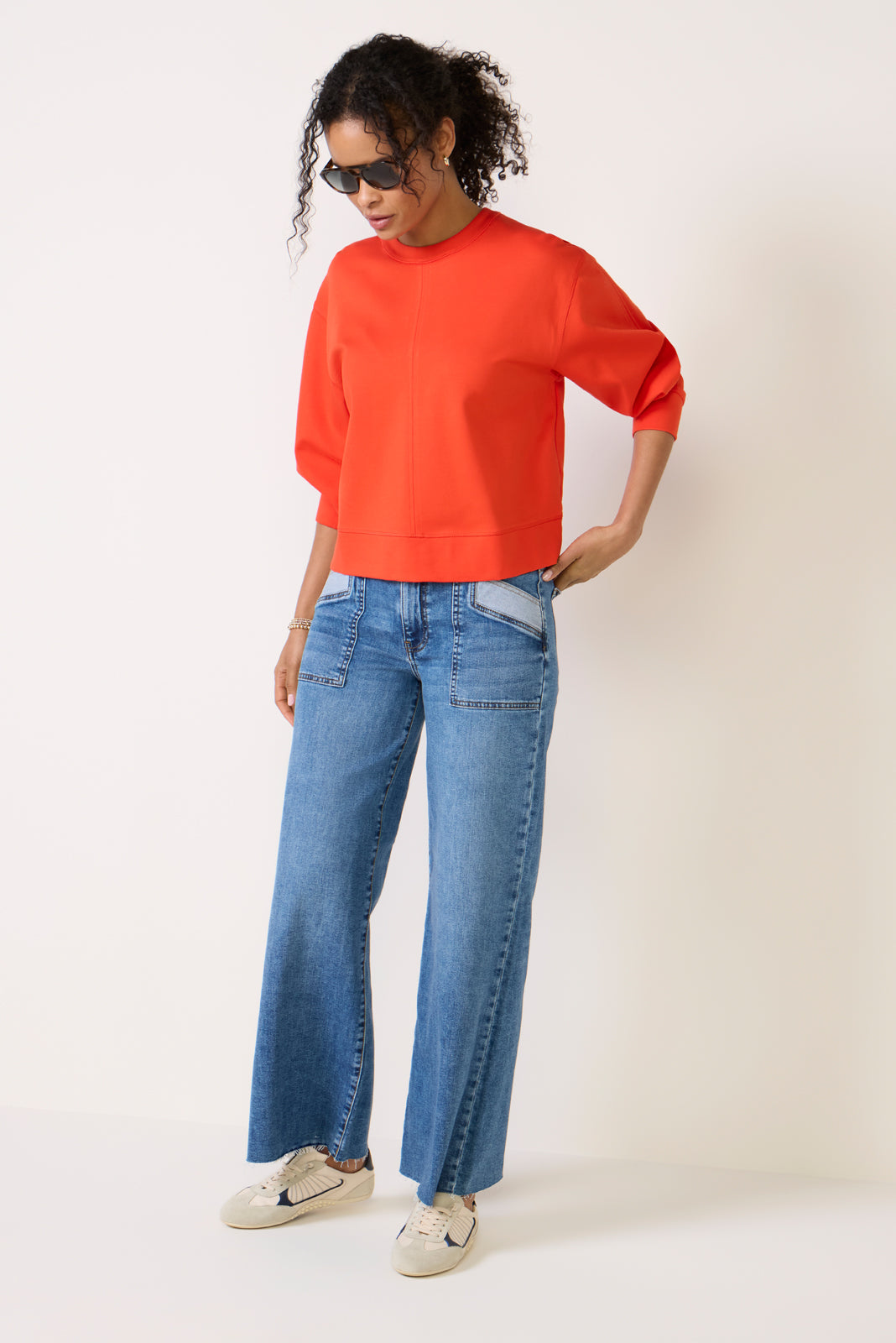 Women's Long Sleeve Crewneck Top