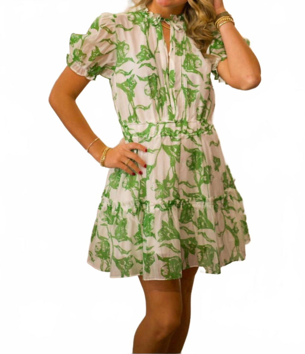 Bloom Mini Dress In Verdant