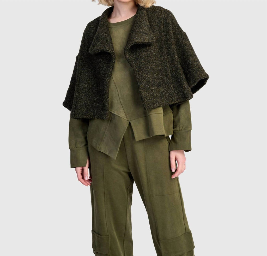 Urban Capulet Crop Jacket In Khaki