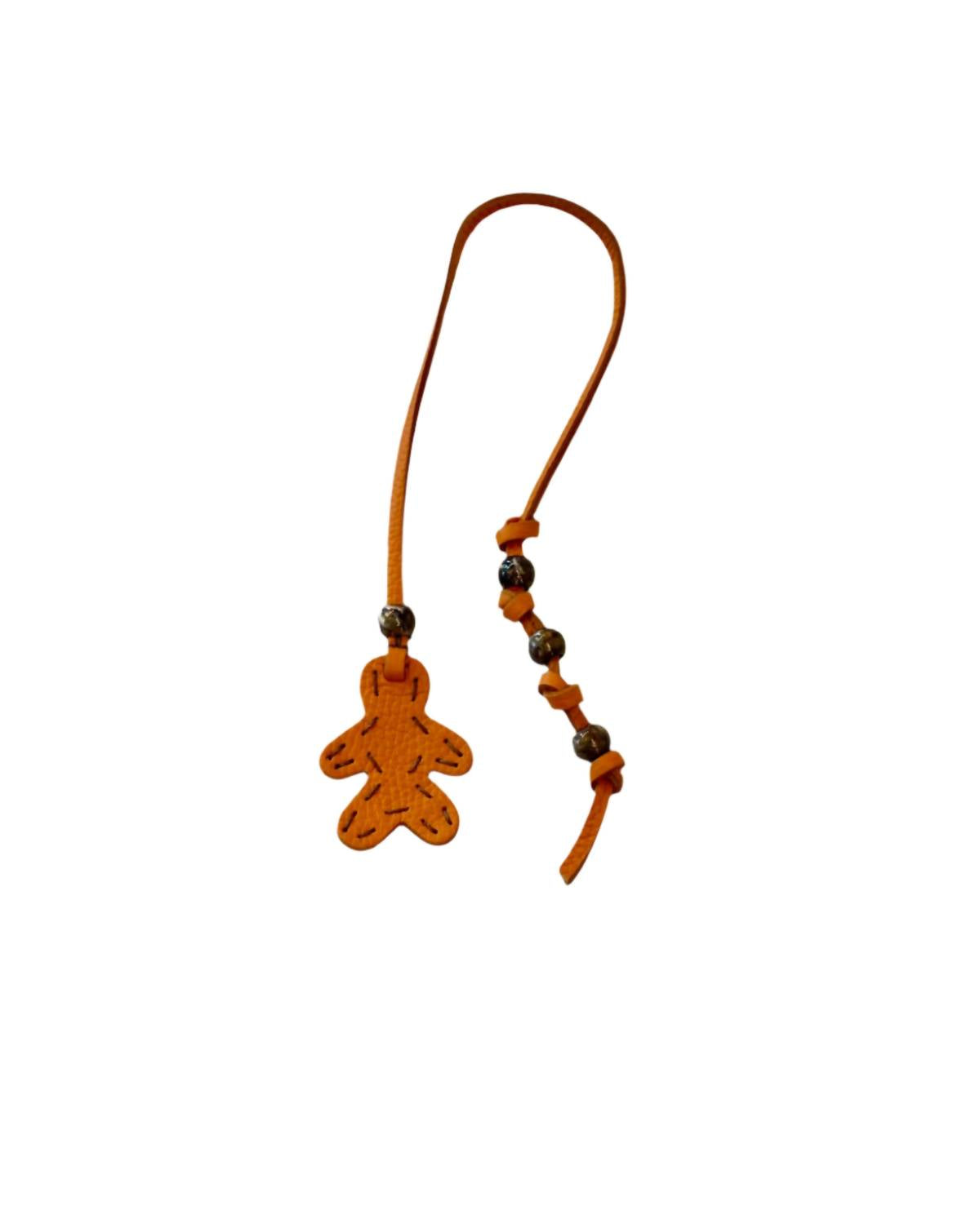 Women's Little Men Bag Charms In Orange