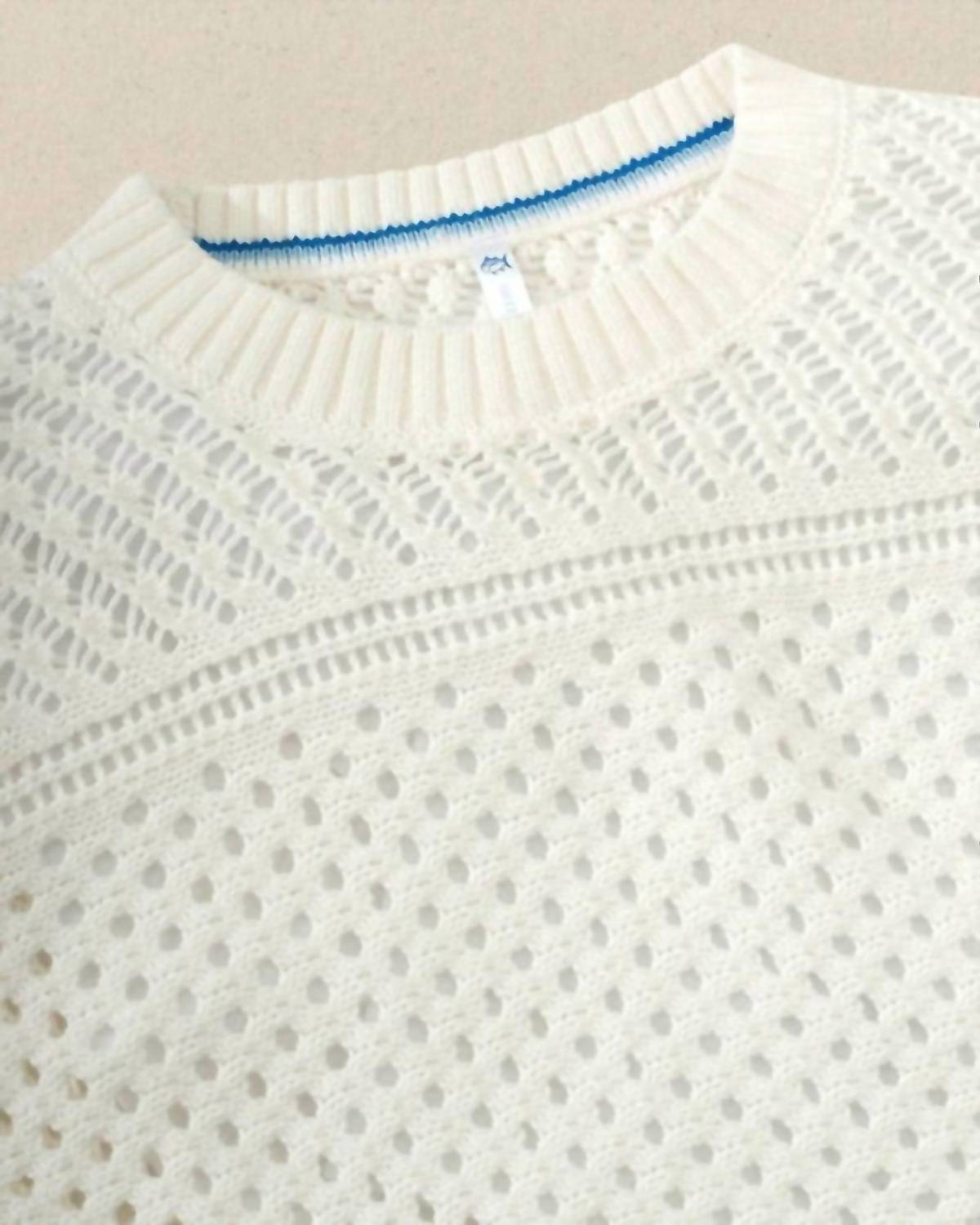 Women's Ophelia Open Stitch Sweater In Sand White