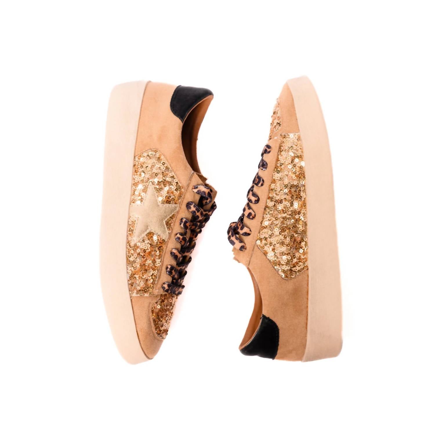 Women's Another Round Sneakers In Gold Sequins