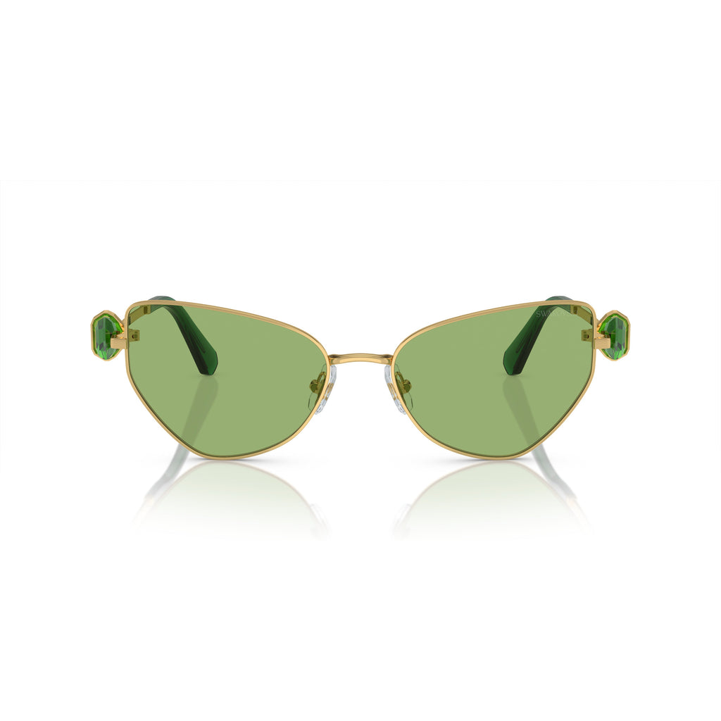 0Sk7003 Cat-Eye Sunglasses with Green Tinted Lenses
