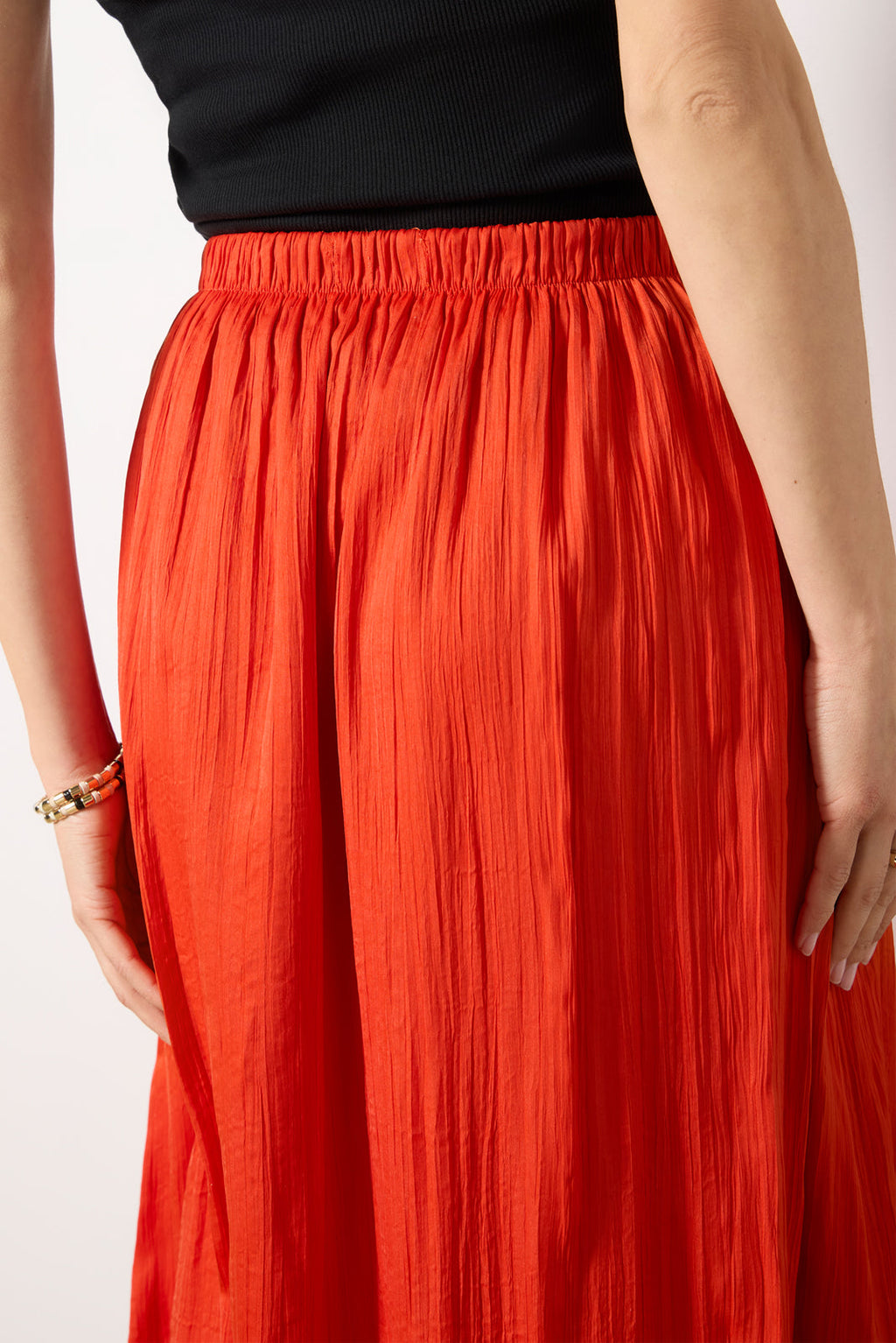 Women's Claire Satin Midi Skirt