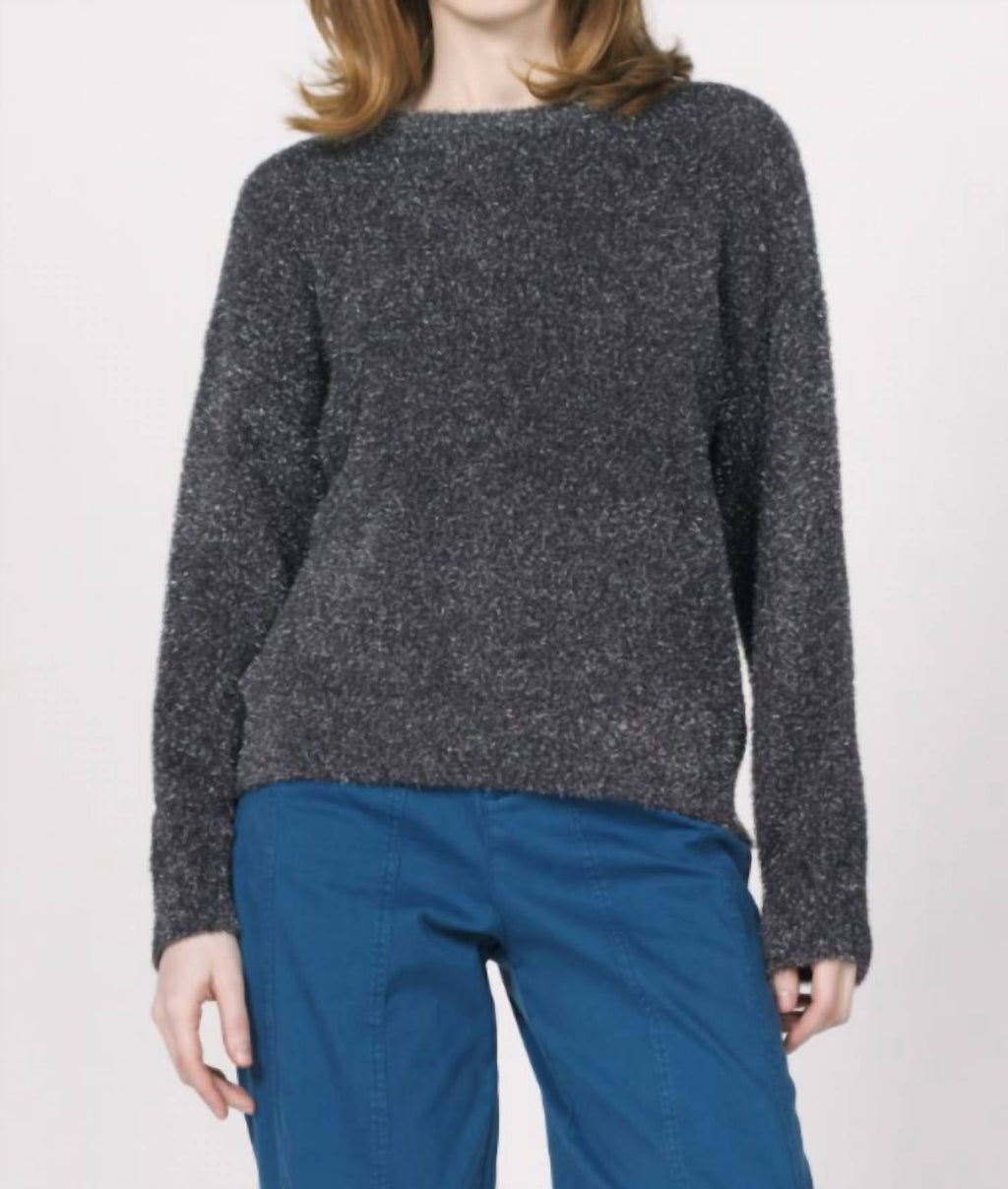Jaylani Crewneck Sweater In Silver Nightfall