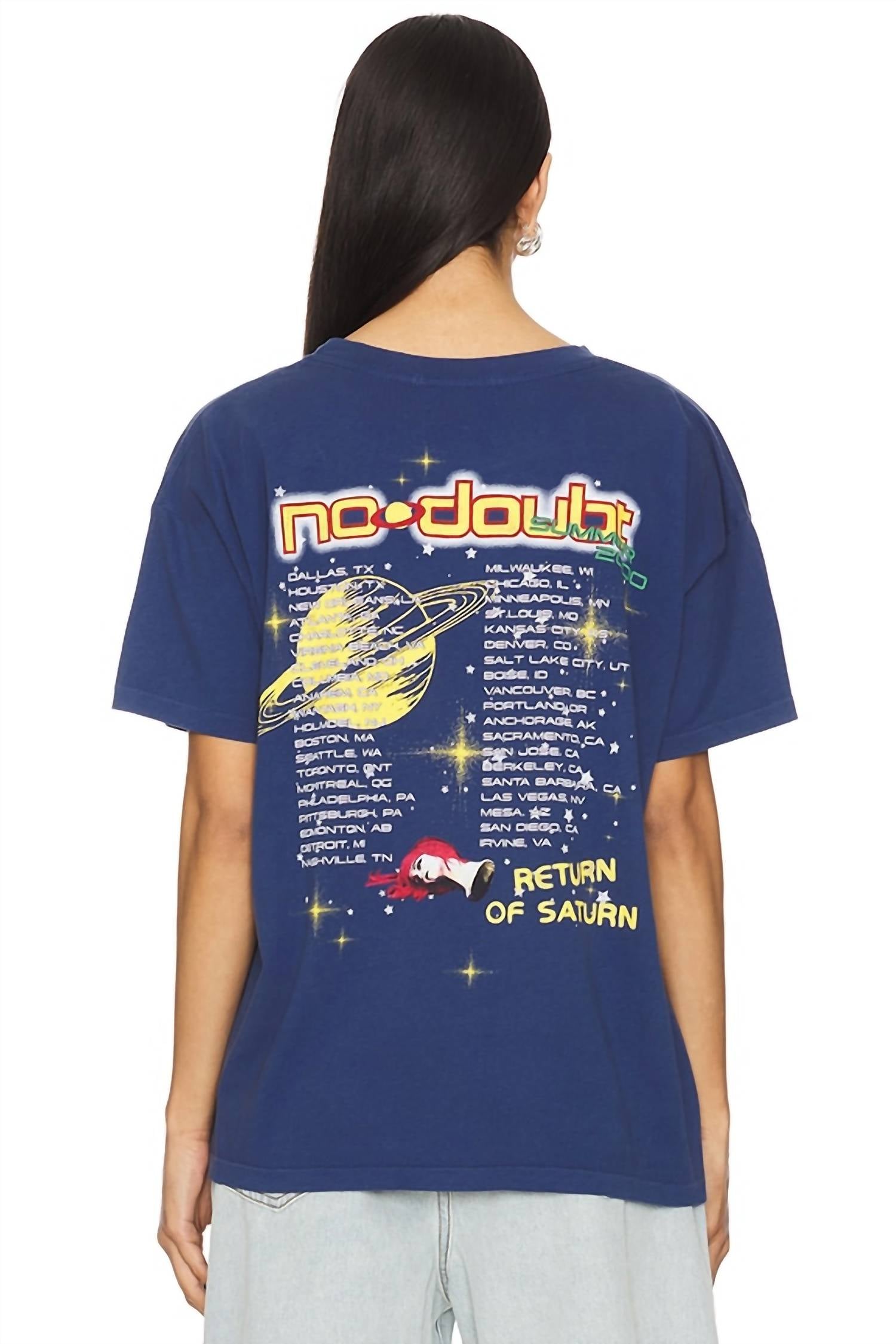 No Doubt Return Of Saturn Collage Merch Tee In Washed Indigo
