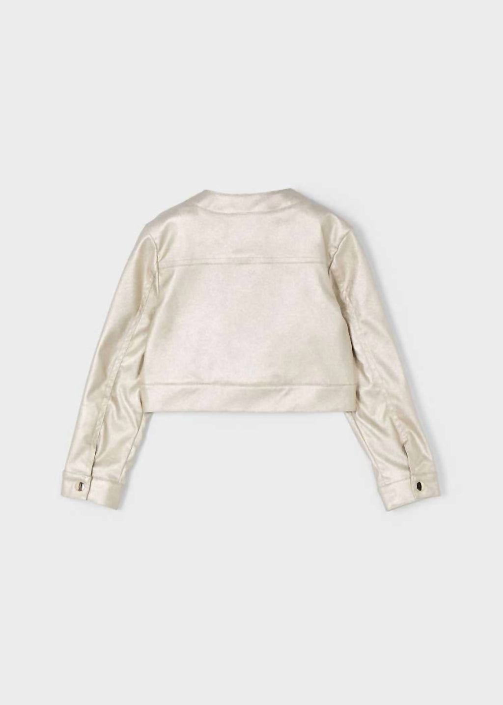 Girls Metallic Jacket In Golden