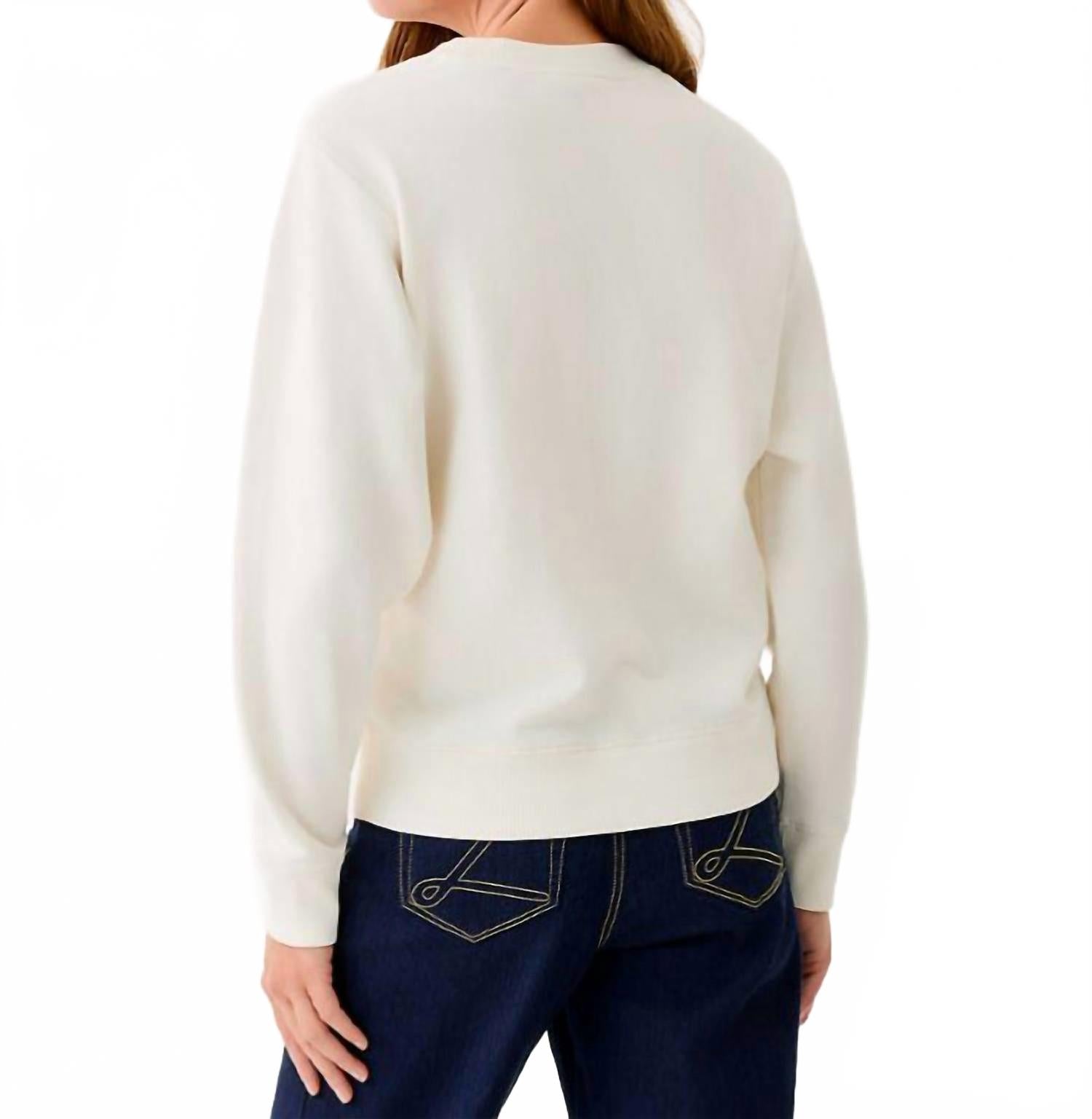 Ballad Long Sleeve Sweatshirt In Coconut