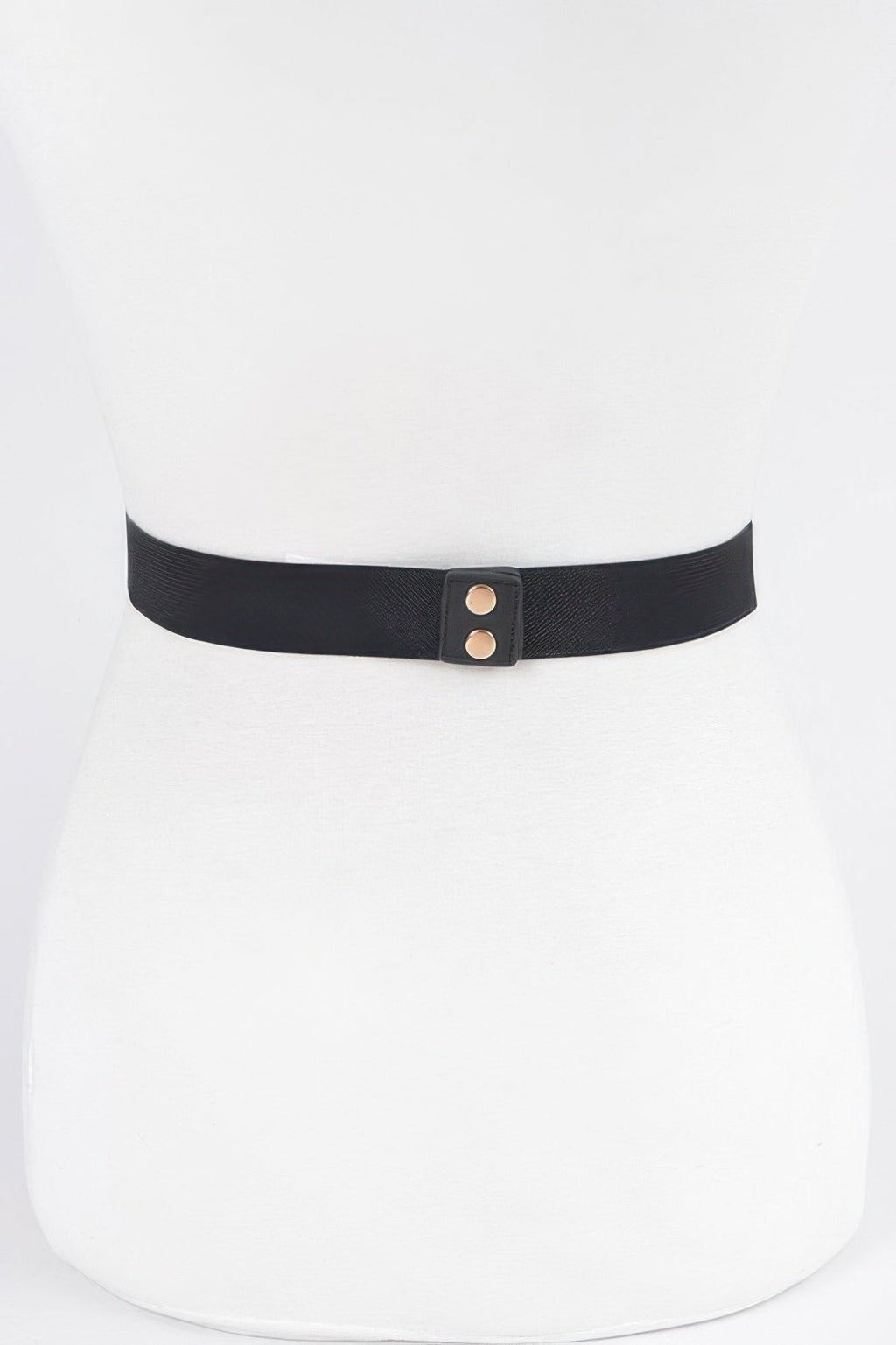 Modern Elastic Belt with Metal Buckle Detail