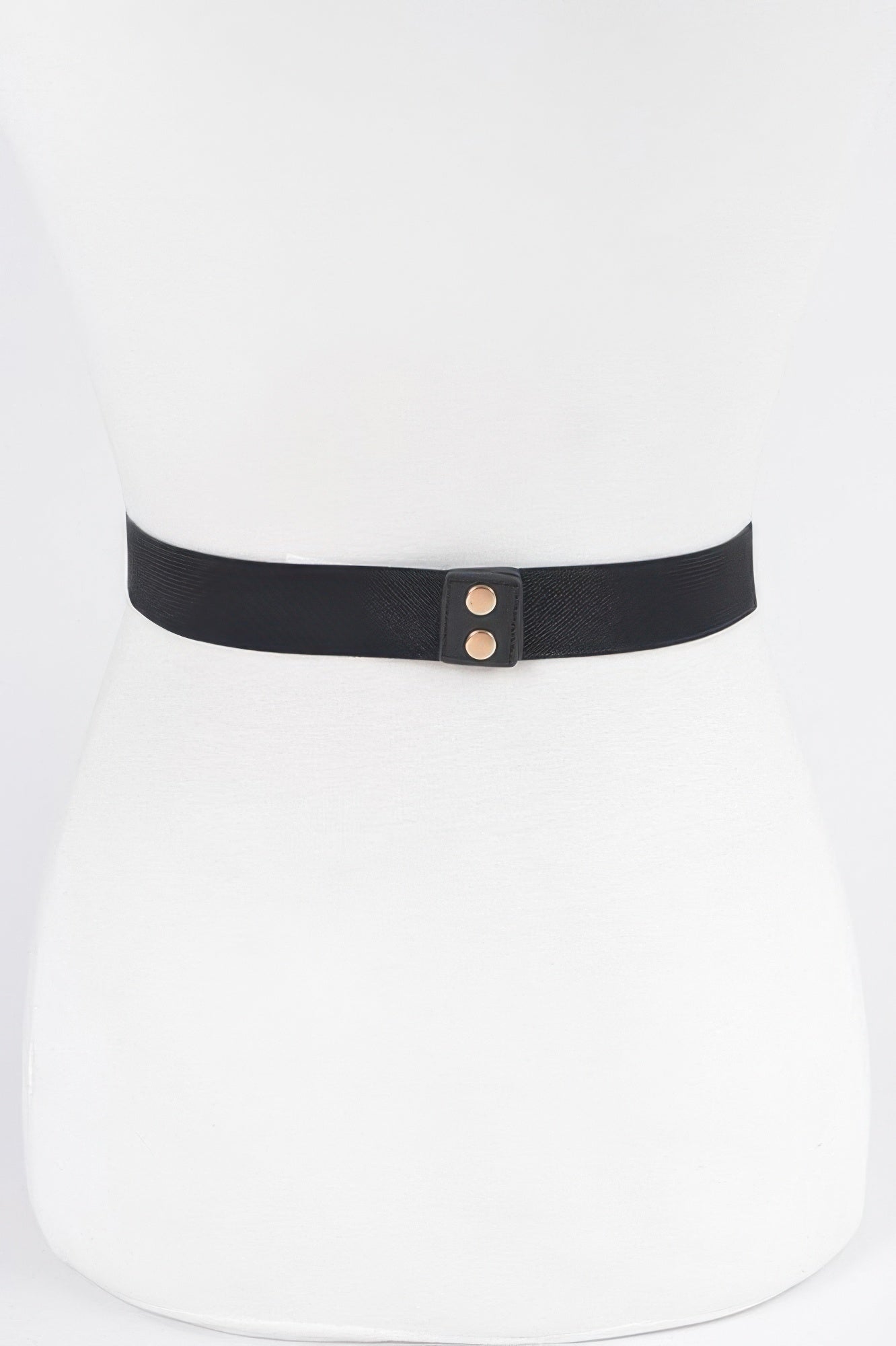 Modern Elastic Belt with Metal Buckle Detail