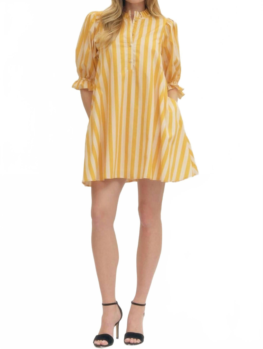 Free To Be Fab Dress In Yellow
