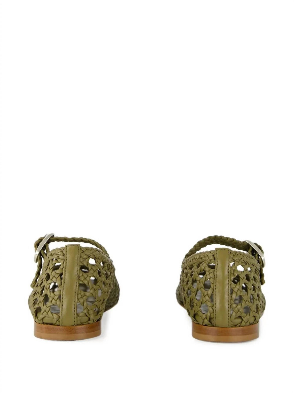 Women's Woven Mary Jane Shoes In Khaki