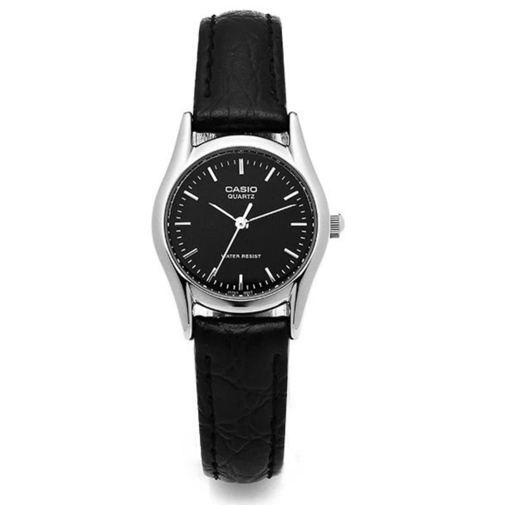 Casio Women’s Black Analog Watch with Black Dial - LTP-1094E-1ARDF