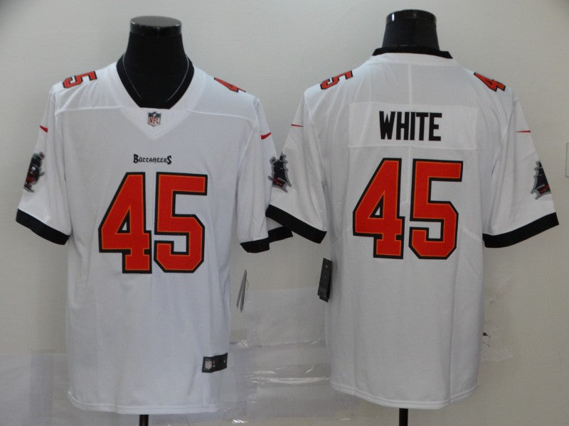 Men's Tampa Bay Buccaneers Devin White #45 White Game Jersey1