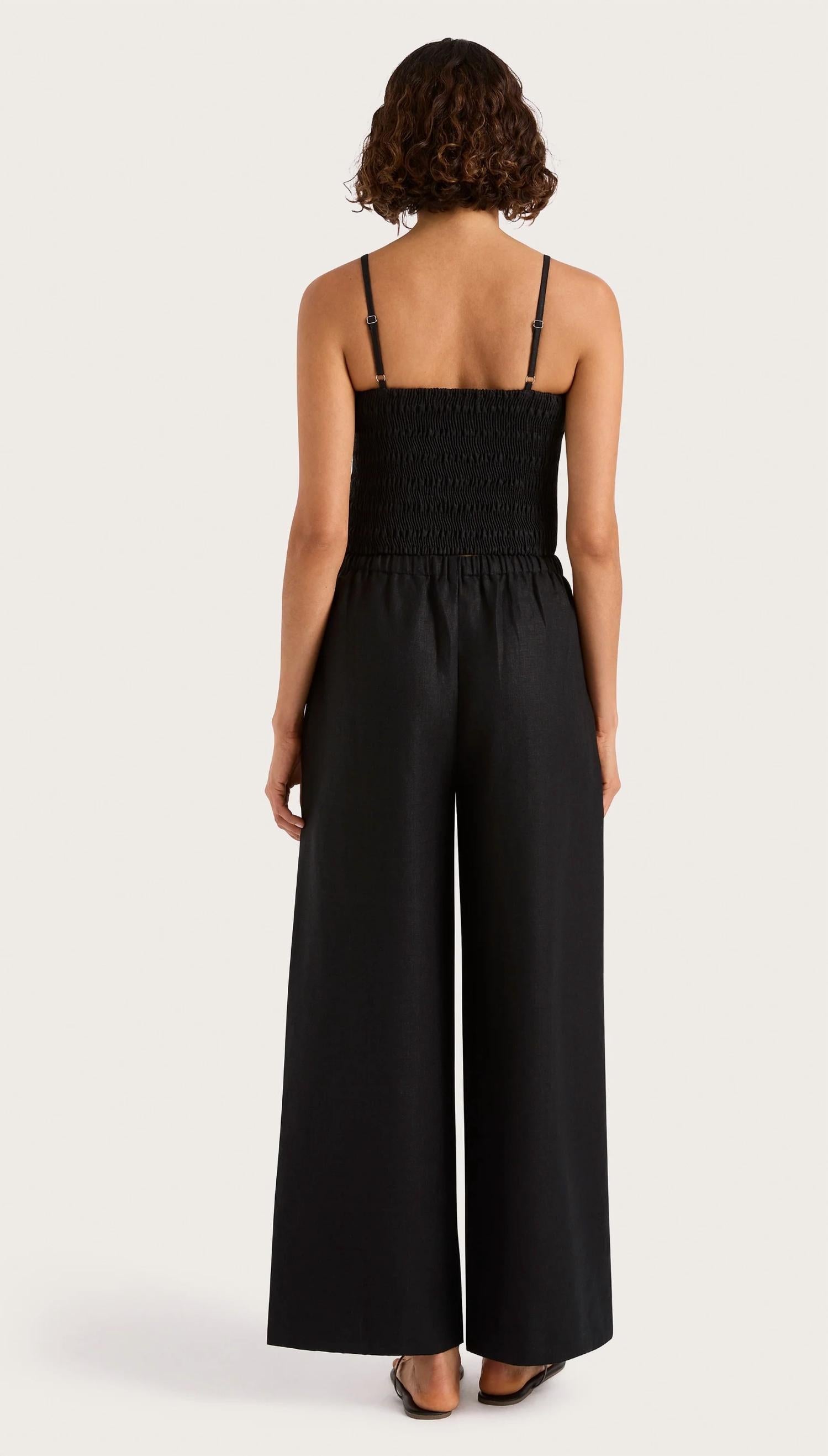 Jones Linen Pant In Black