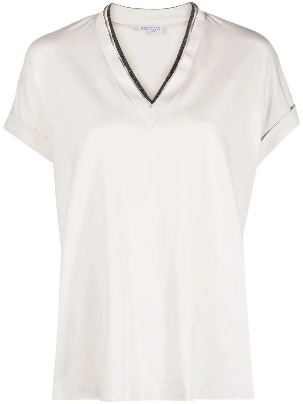 Brunello Cucinelli Women T-Shirt With `Precious` Neckline