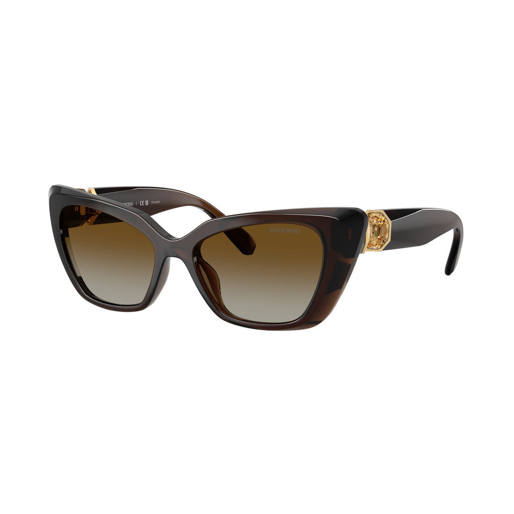 0Sk6047 Bold Cat-Eye Sunglasses with Gold-Tone Embellishments