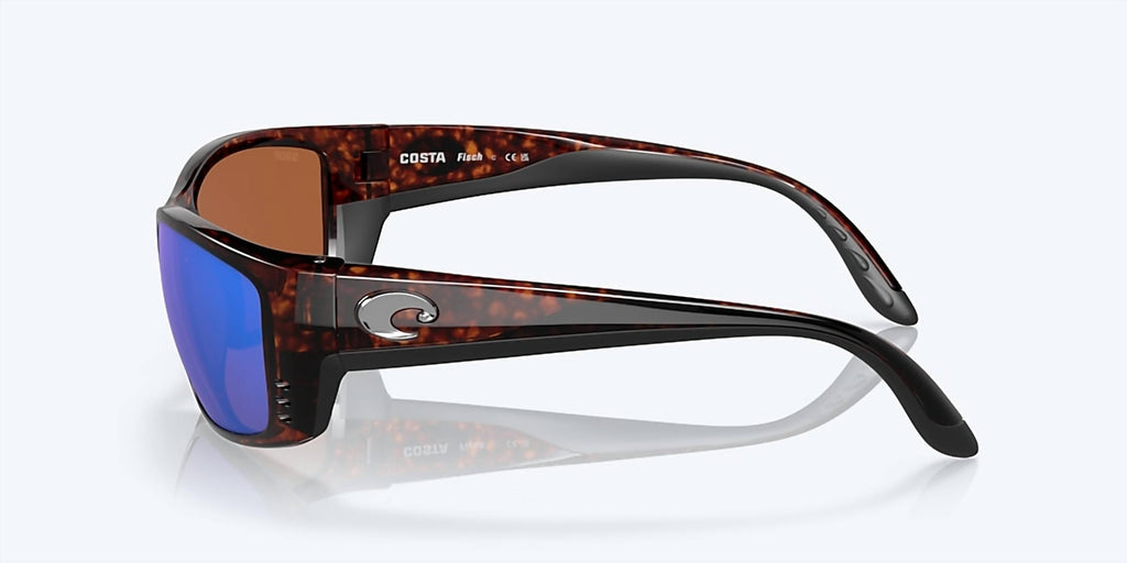 Men's Fisch Reader Rectangular Polarized Sunglasses In Tortoise/green Mirror