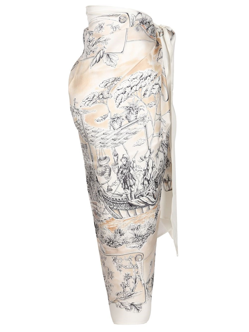 Ferragamo Women Pareo With "Travel" Print