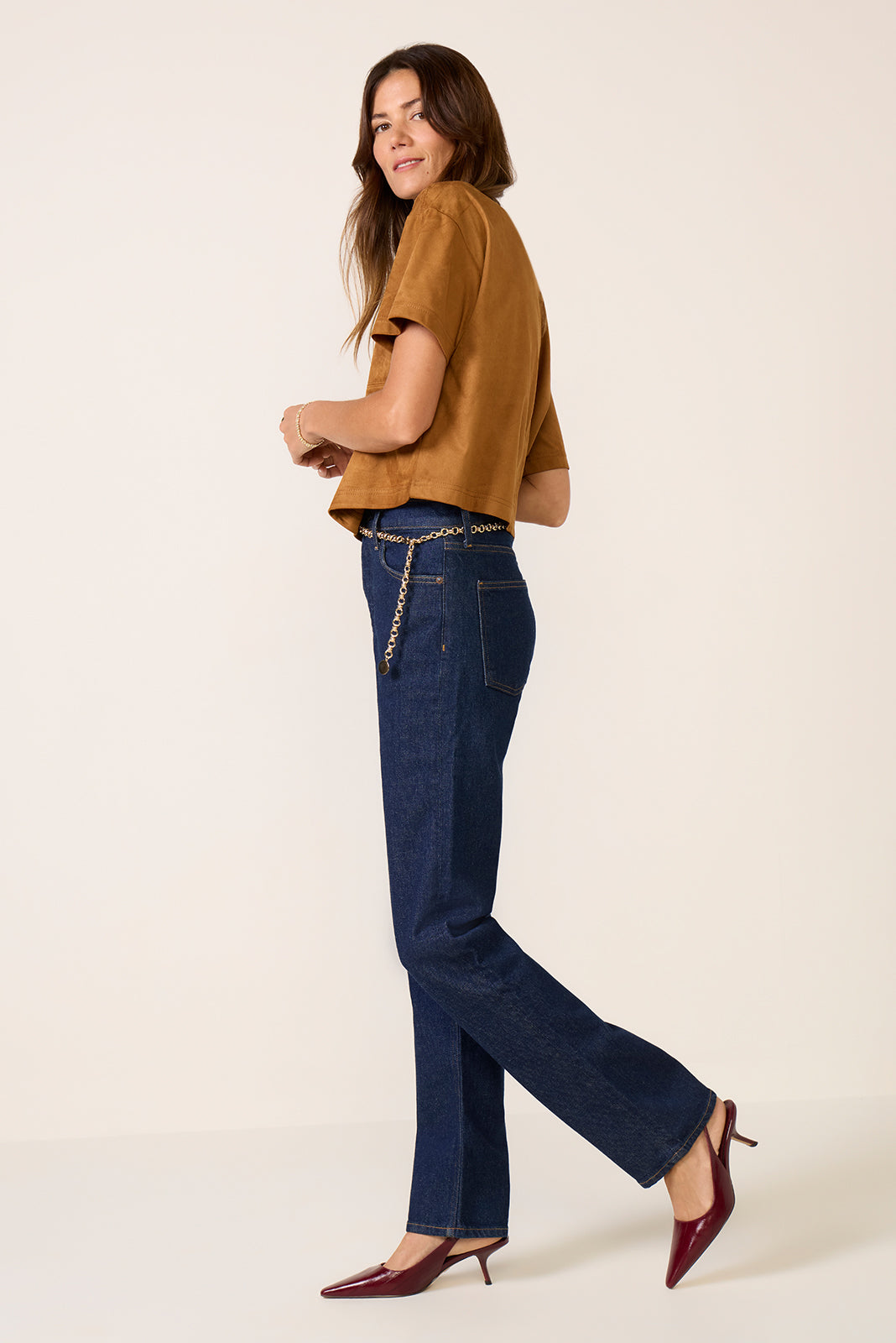 Women's 90s Pinch Waist Long Straight Jean
