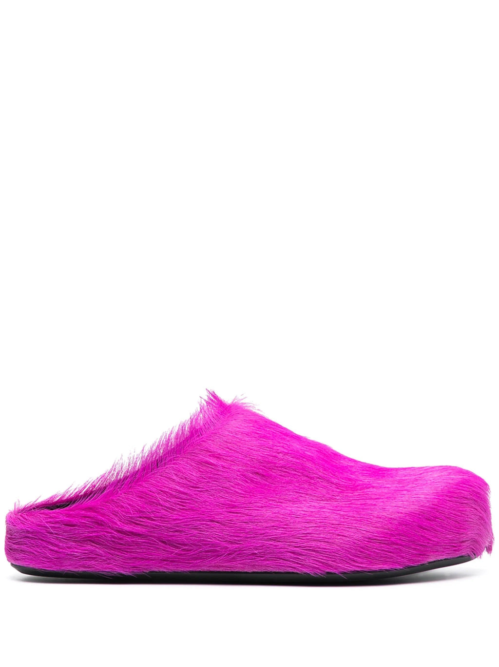 Marni Fussbet Sabot Calf-Hair Slippers Mules