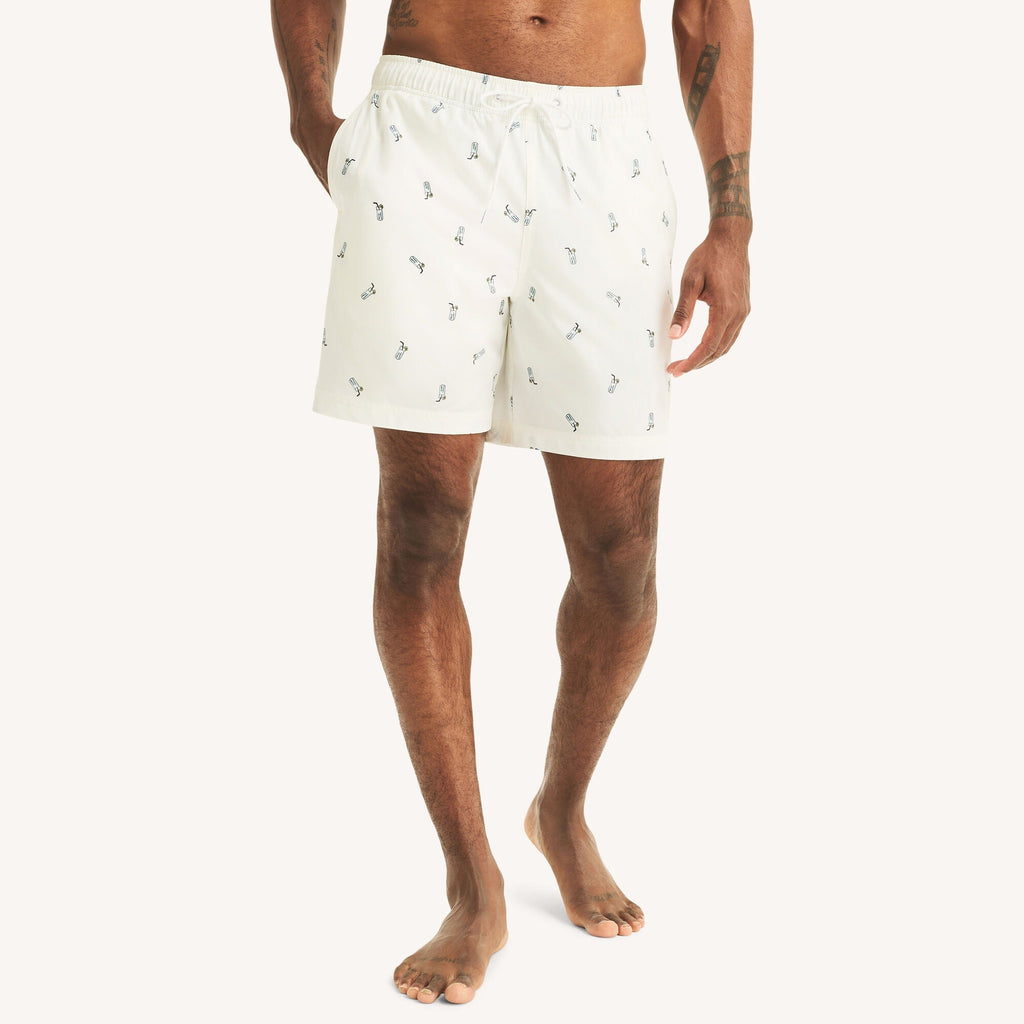 Nautica Mens 7" Printed Quick-Dry Swim