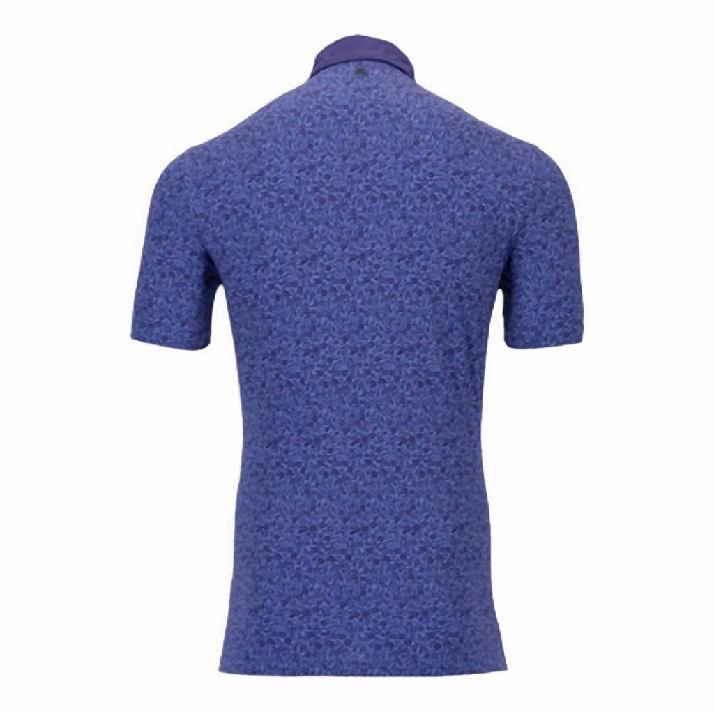 Men's Island Fever Polo Shirt In Floral Blue Purple