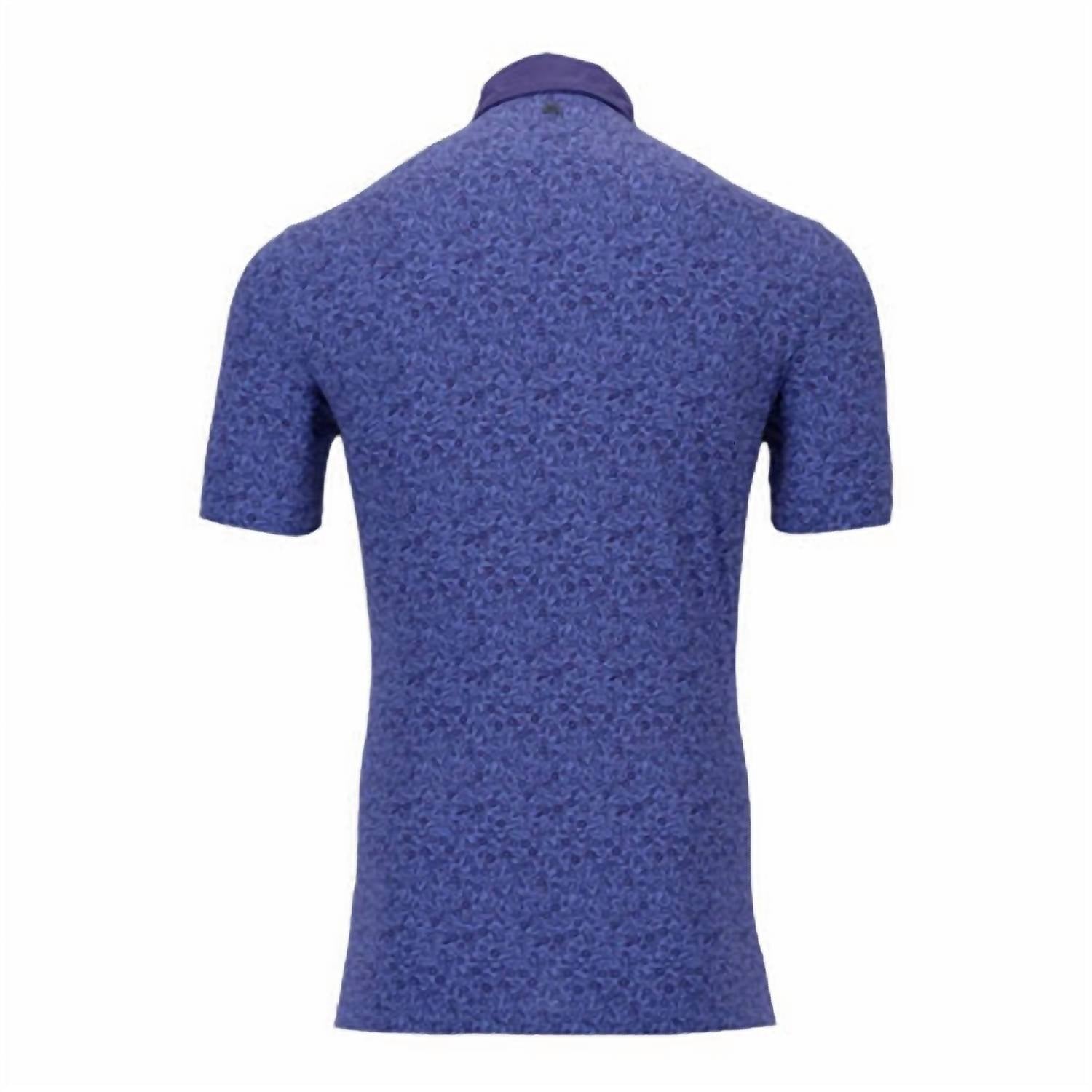 Men's Island Fever Polo Shirt In Floral Blue Purple