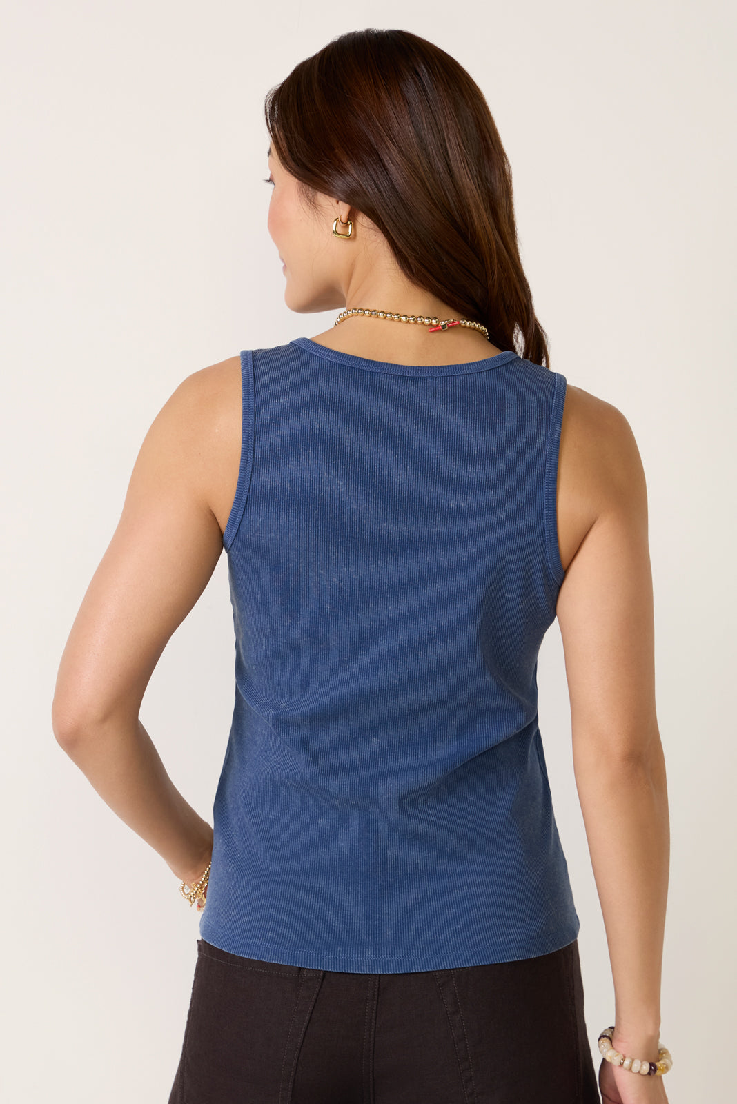 Women's Callan Washed Henley Tank Top