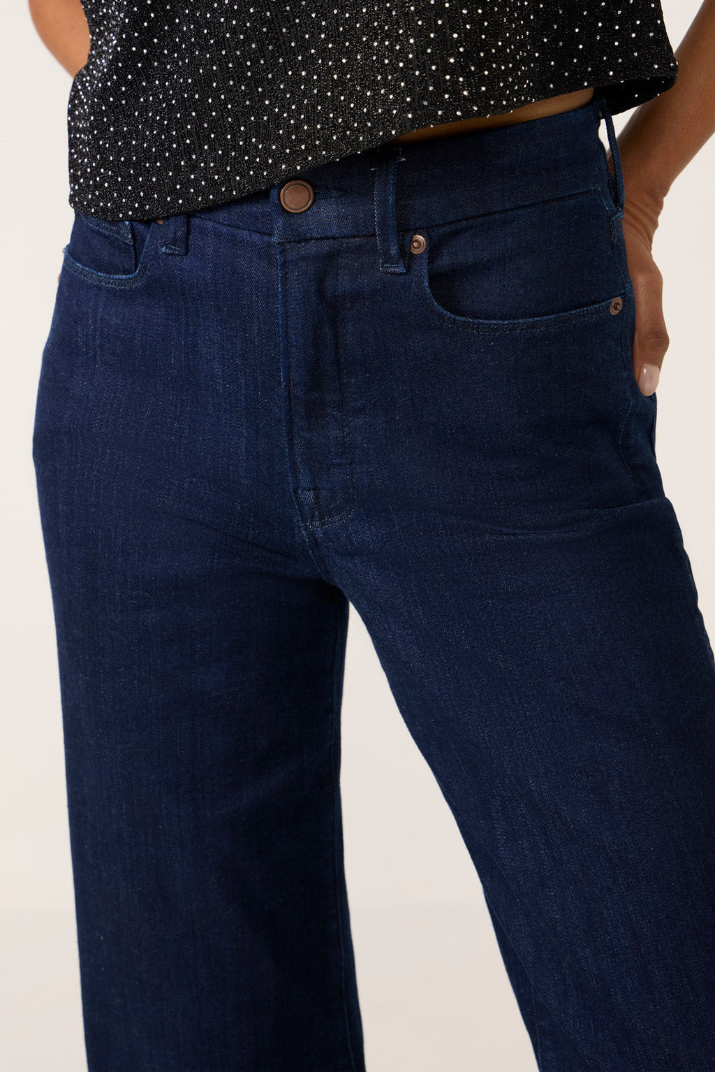 Women's Waist Palazzo Wide Leg Jean