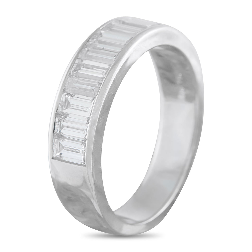 LB Exclusive 18K White Gold 1.36ct Diamond Half-Eternity Band Ring  MF21-040926