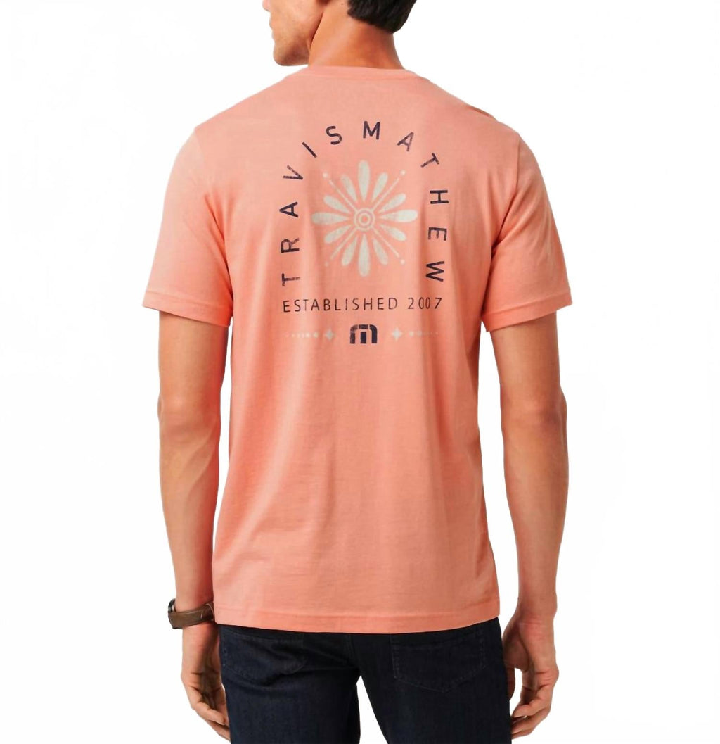 Deco Short Sleeve Tee In Terracotta