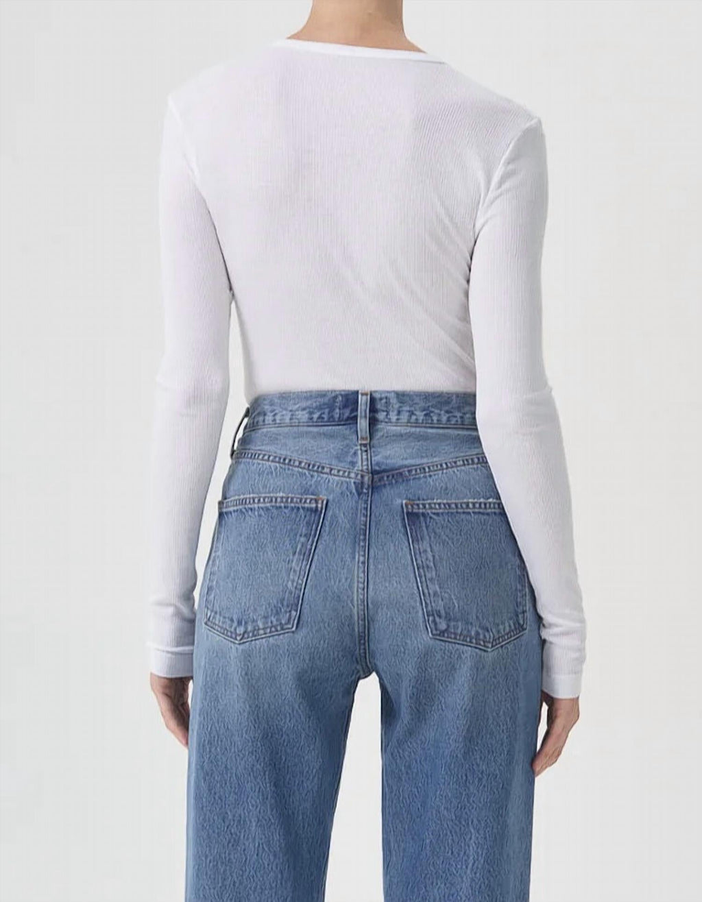 Shona Long Sleeve Tee Top In White