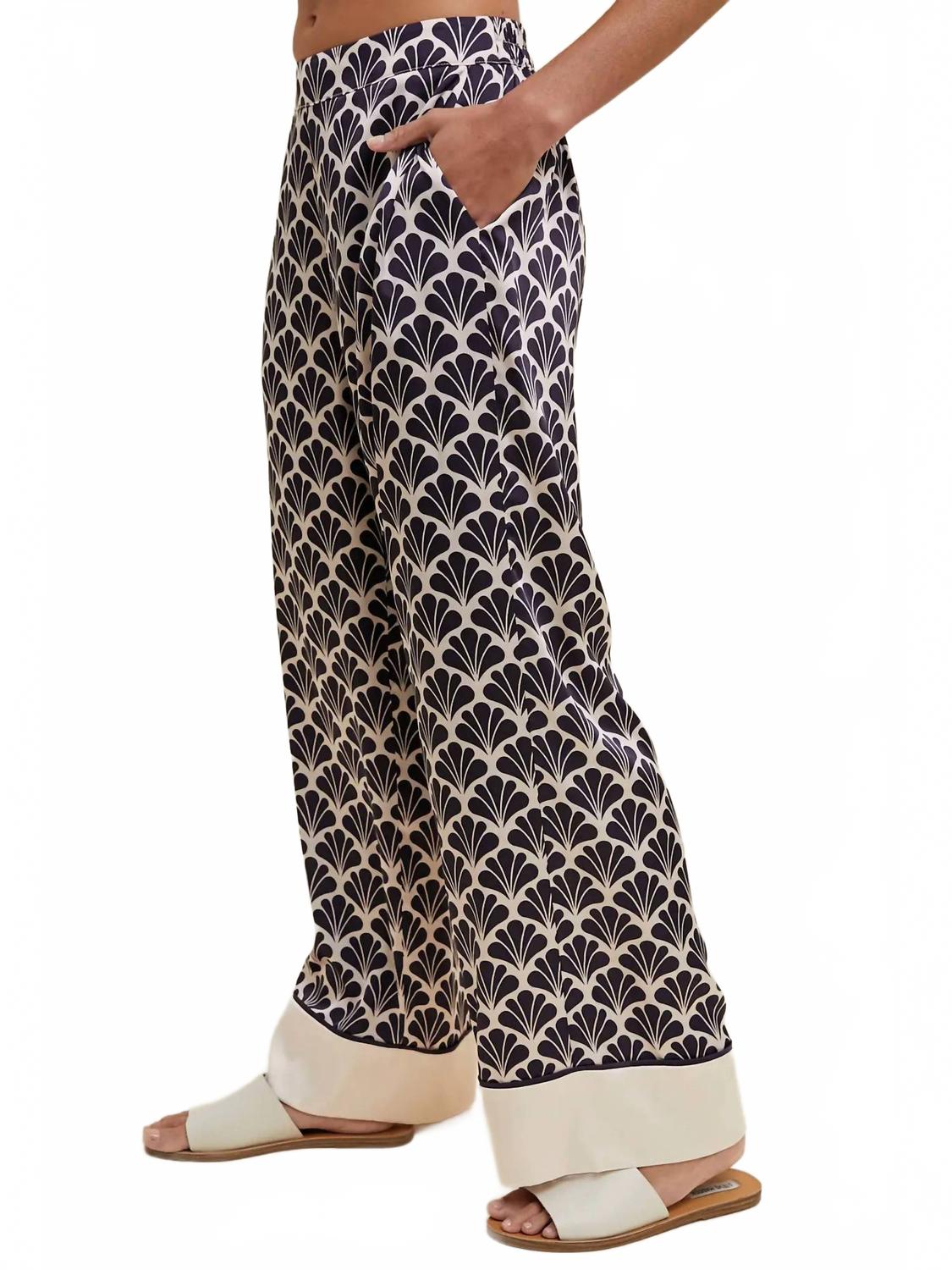 Lux Pant In Ecru/black