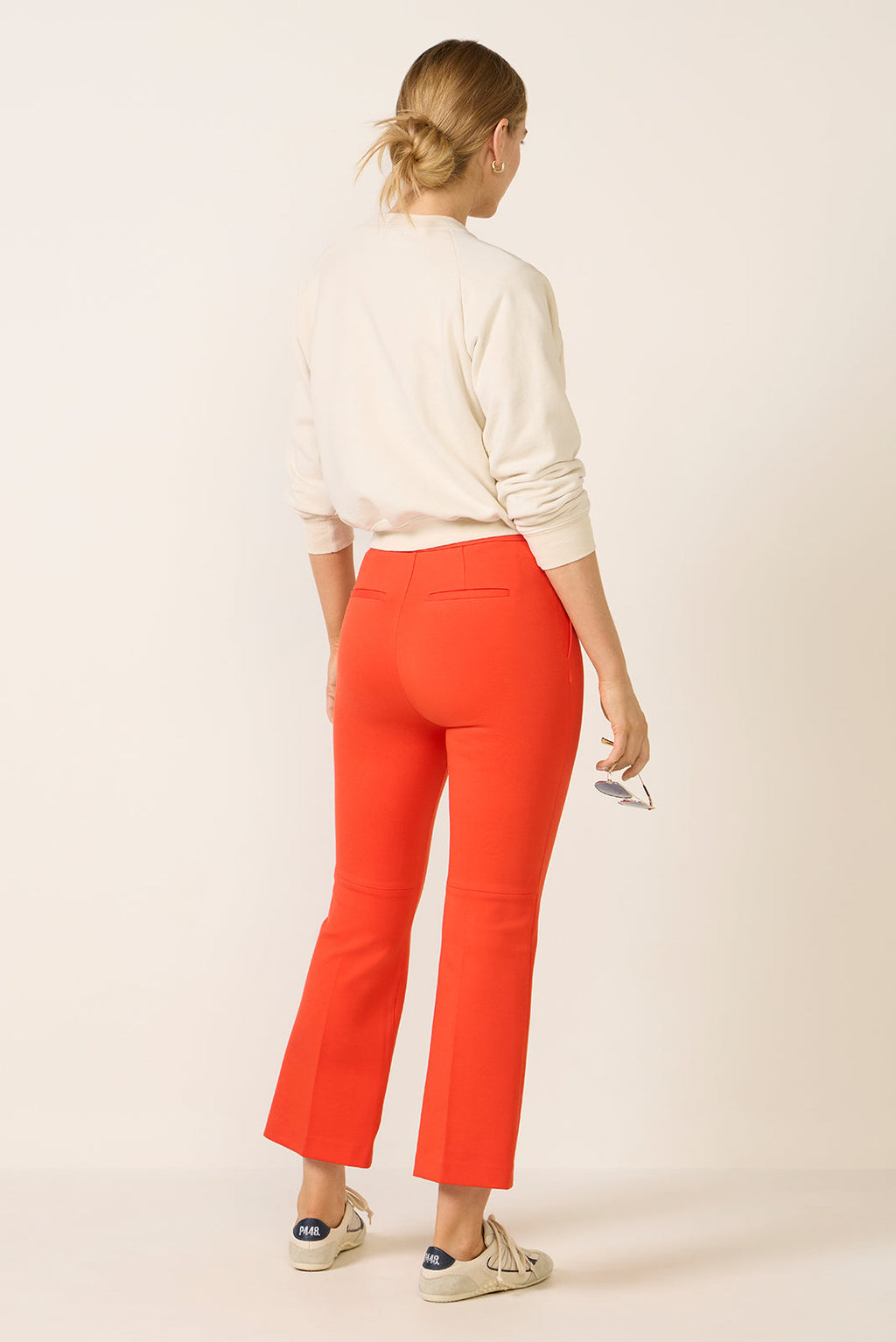Women's Pintuck Kick Flare Ponte Pants
