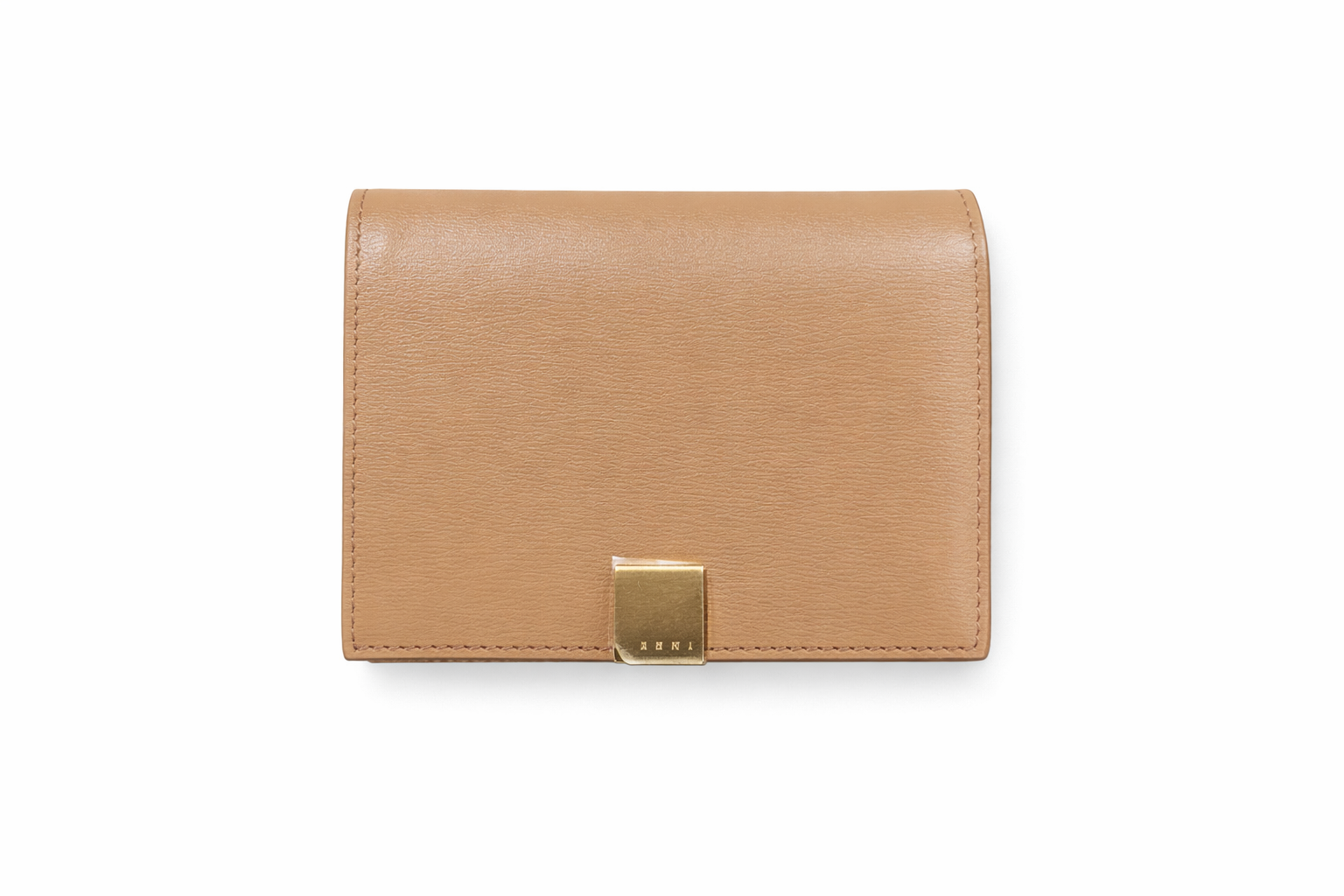 Marni Prisma Bifold Logo Leather Wallet - Cement Gray
