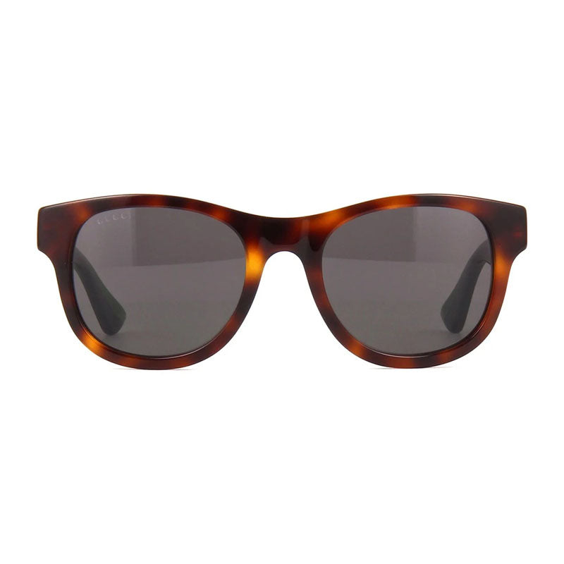 Gucci Sunglasses Square Full Rim, Havana Frame And Grey Lens Gg0003S003