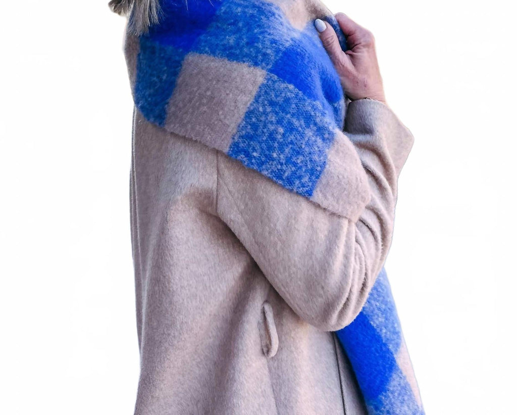 Women's Oslo Scarf In Cobalt Camel