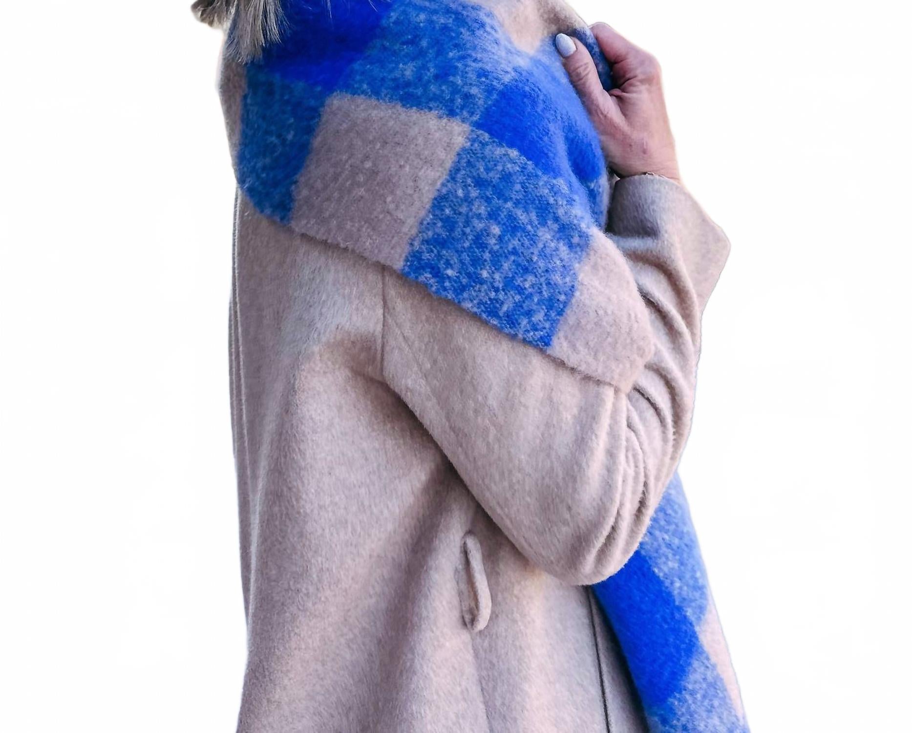 Women's Oslo Scarf In Cobalt Camel