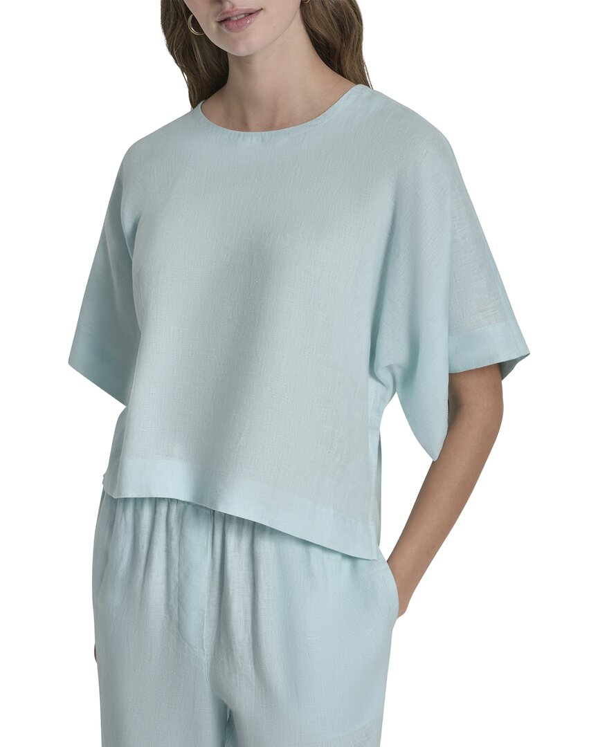 DKNY Drop Shoulder Linen Top