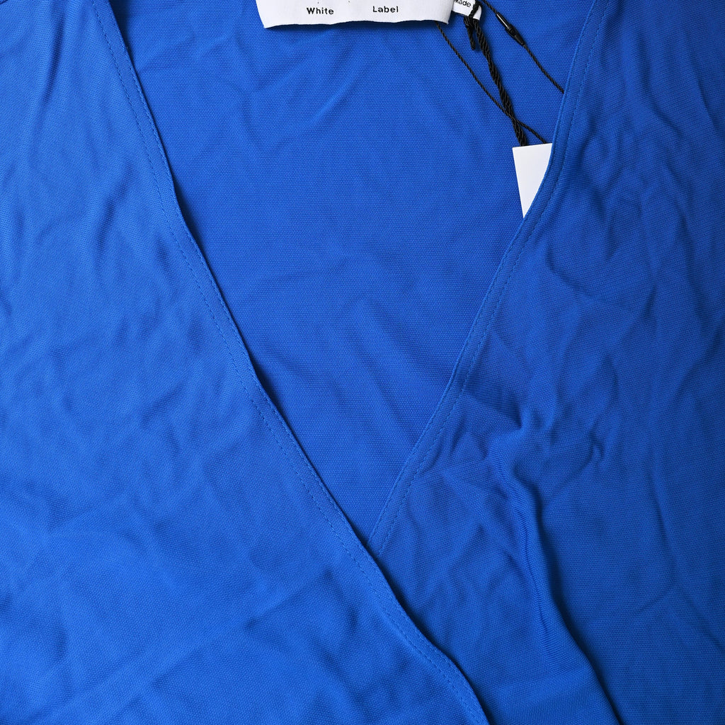 Proenza Schouler White Label Crepe Wrap Dress in Blue Viscose